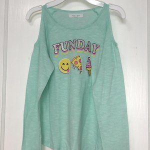 "Funday" Cold Shoulder Top